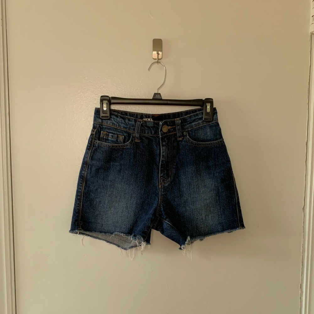 BDG High Waisted Dark Wash Jean Shorts